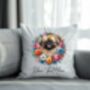 Personalised Pekingese Summer Floral Dog Wreath Cushion And Mug Gift Bundle, thumbnail 4 of 4