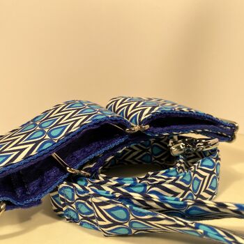 Martingale Collar In Royal Blue Print, 7 of 10