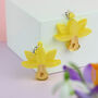 Daffodil Earrings, thumbnail 2 of 7