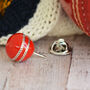 Cricket Ball Lapel Pin Badge, thumbnail 2 of 4