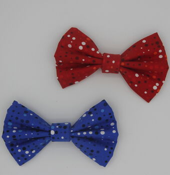 Red Bubbles Dog Bow Tie, 4 of 4