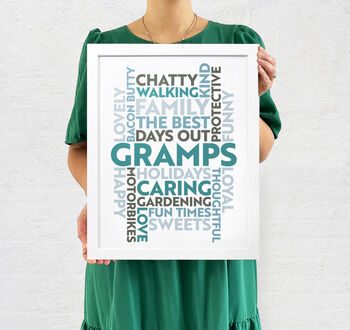 Custom Made Word Cloud Handmade Art Poster A2, A3, A4, 4 of 12