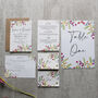 Wildflower Recycled Paper Plantable Wedding Invitations, thumbnail 7 of 12