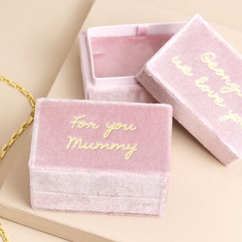 Personalised Pink Velvet Bracelet Box, 3 of 7