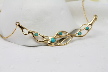 Gold And Turquoise Necklace, 6 of 10
