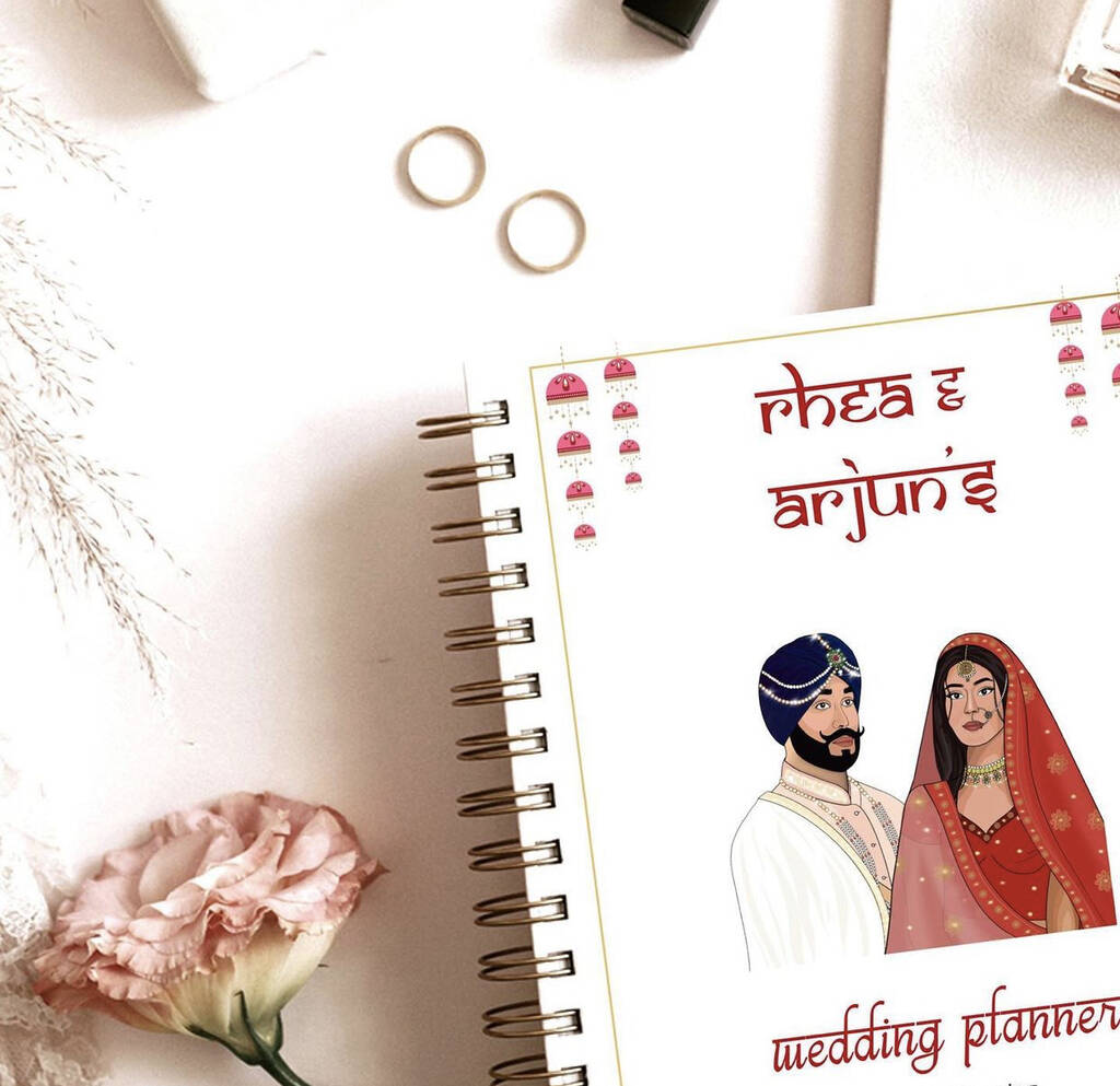 Personalised Couples Sikh Wedding Planner, 1 of 6