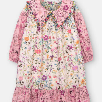 Liberty London Girls Tiered Floral Occassion Dress, 5 of 7