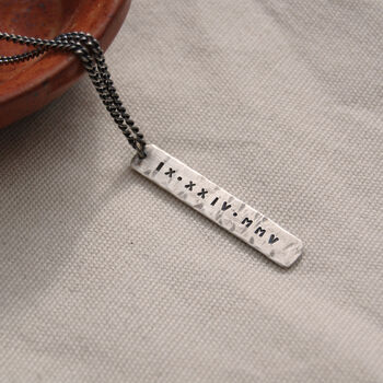 Men's Personalised Silver Tag Necklace, 2 of 12