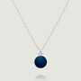 Sterling Silver Minimalist Pendant Chain In Blue, thumbnail 1 of 2