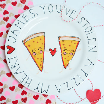 Personalised 'Pizza My Heart' Pizza Plate, 2 of 4