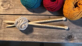 Personalised Bamboo Knitting Needles Two Pack Engraved, 8 of 8