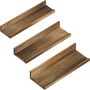 Set Of Three Floating Dark Brown Storage Shelves, thumbnail 6 of 8