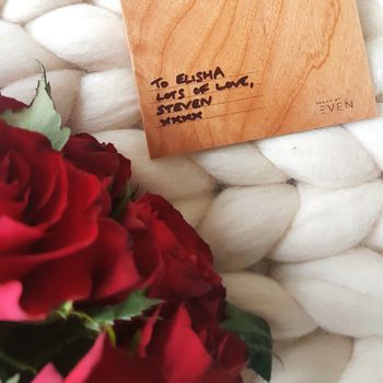 Personalised World To Me Valentines Day Wood Card, 6 of 7
