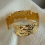 Handcrafted Gold Statement Bracelet Bangle Gift For Her, thumbnail 5 of 7