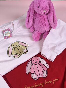 Some Bunny Loves You Embroidered Sweatshirt, 5 of 10
