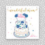 Wonderful Mum Birthday Card Cake Design, thumbnail 1 of 2