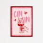 Cin Cin Wall Art Print Happy Hour Kitchen Disco, thumbnail 2 of 8