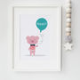 Colourful Personalised Cute Pig Print For Children, thumbnail 4 of 6