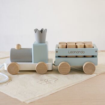 Wooden Toy Pull Train, 3 of 12