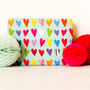 Coloured Hearts Gift Wrap Two Sheets, thumbnail 4 of 5