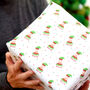 Portrait Elf Christmas Wrapping Paper, thumbnail 2 of 5