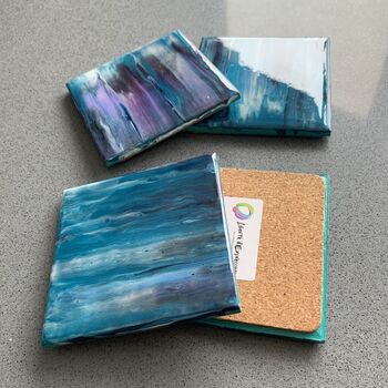 Sold Handmade Ocean Ceramic Coasters | Set Of Two/Three, 5 of 6