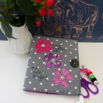Personalised Dotty Flowers Needle And Sewing Case, 8 of 10