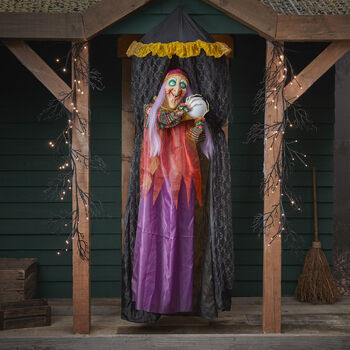 Fortune Teller Animated Witch Halloween Decoration, 2 of 2