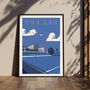 The Rec Bath Blue, Black And Whites Edition Poster, thumbnail 1 of 6