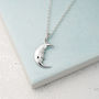 Children's Sterling Silver Moon Necklace, thumbnail 2 of 5