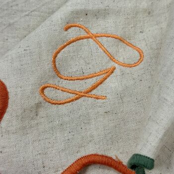 Embroidered Set Of Four Script Initial Scalloped Edge Napkins, 8 of 11