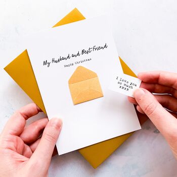 Personalised Best Friend Mini Envelope Christmas Card, 3 of 5