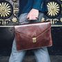Small Italian Leather Briefcase. 'The Lorenzo', thumbnail 1 of 12