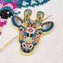 Mandala Badger Cross Stitch Kit, thumbnail 5 of 8