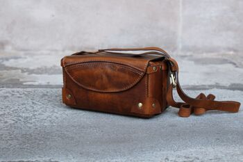 Small Leather Crossbody Bag Brown, 11 of 12