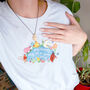 One Day At A Time Embroidered T Shirt, thumbnail 5 of 6