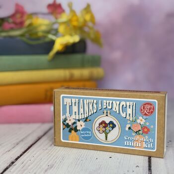 Thanks A Bunch! Mini Matchbox Cross Stitch Kit, 4 of 6