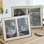 Double Aperture Brass Fine Photo Frame, thumbnail 1 of 6