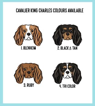 Cavalier King Charles Spaniel Mouse Mat, 4 of 5