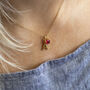Gold Plated Initial And Birthstone Star Necklace, thumbnail 4 of 9