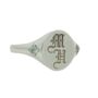 Letter Engraved Signet With Birthstone Band, thumbnail 1 of 4