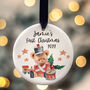 Personalised Babys First Christmas Bauble Decoration, thumbnail 1 of 9