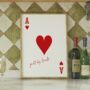 Custom Playing Card Print With Bespoke Text And Suit, thumbnail 4 of 7