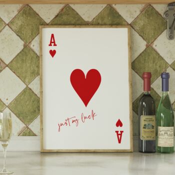 Custom Playing Card Print With Bespoke Text And Suit, 4 of 7