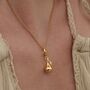 18ct Gold Pear Charm Necklace, thumbnail 1 of 6