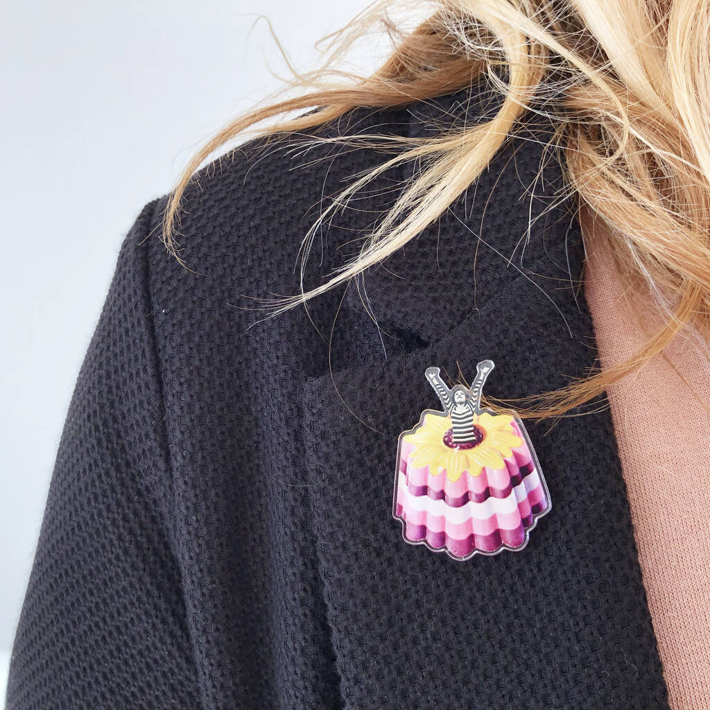 Blancmange Acrylic Brooch By Cassia Beck Art And Photography