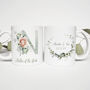 Wedding Gift Mugs With Floral Monograms, thumbnail 7 of 7