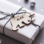 Personalised Wooden Polar Bear Christmas Gift Tag, thumbnail 1 of 3