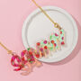 Personalised Iridescent Cherry Name Necklace, thumbnail 2 of 5