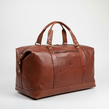 Genuine Leather Holdall, Flight Bag, Gym Bag, 5 of 6